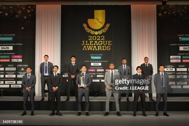 League Best Eleven Players Award during the 2022 J.League Awards on November 07, 2022 in Tokyo, Japan.