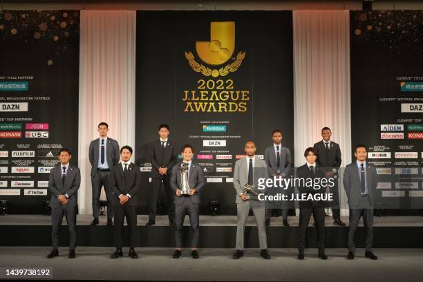 League Best Eleven Players Award during the 2022 J.League Awards on November 07, 2022 in Tokyo, Japan.