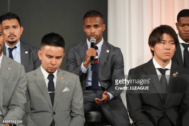 Of Yokohama F･Marinos is interviewed after the 2022 J.League Awards on November 07, 2022 in Tokyo, Japan.