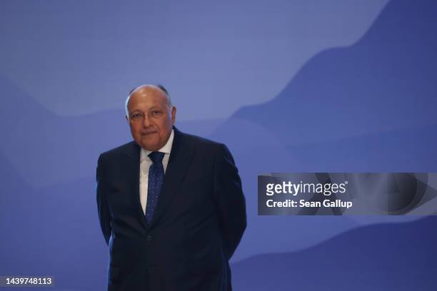 Sameh Shoukry, President of the UNFCCC COP27 climate conference, attends the Sharm El-Sheikh Climate Implementation Summit of the UNFCCC COP27...