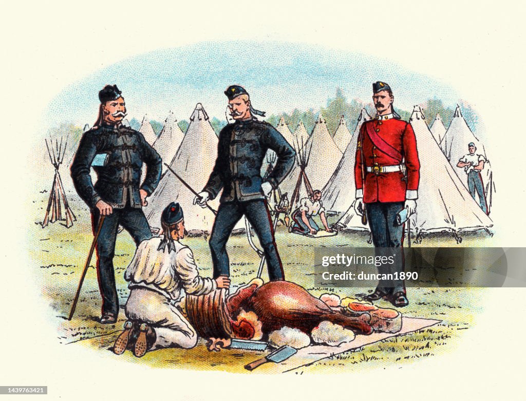 Victorian Ration British Army Orderly Officer Inspects The Rations Victorian Military ...