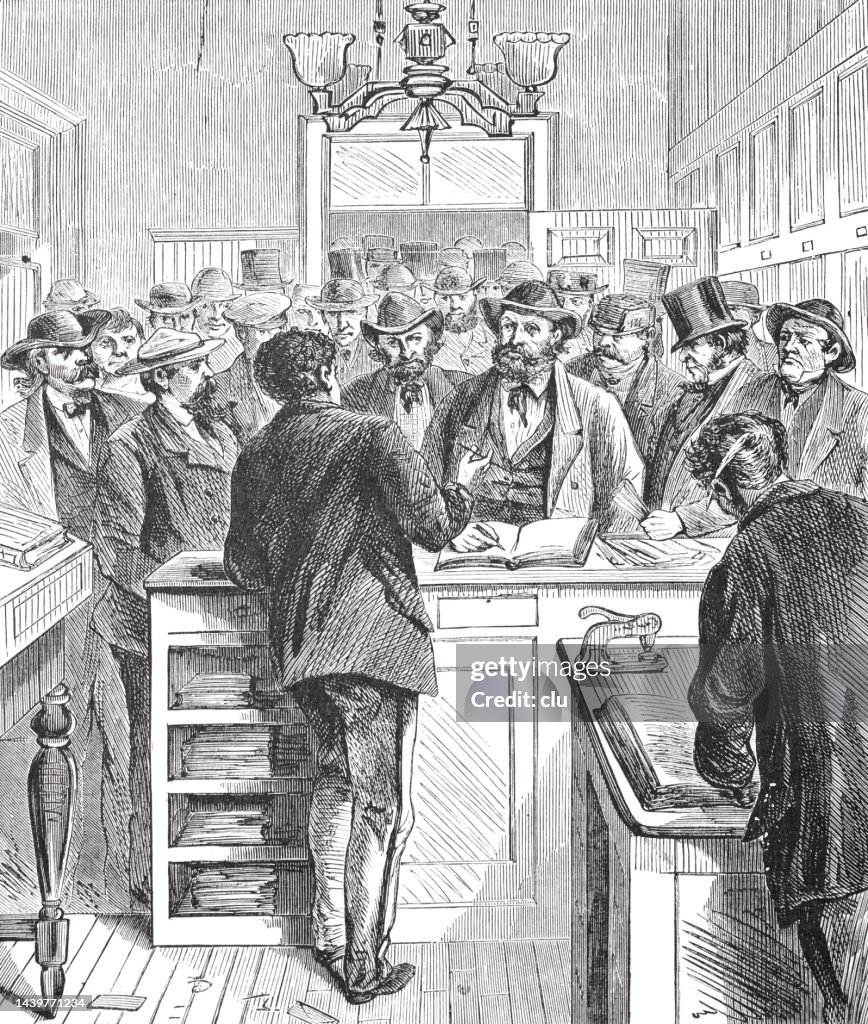 Naturalization Drawing Example New York City Securing Certificates Of Naturalization 1868 High-Res ...