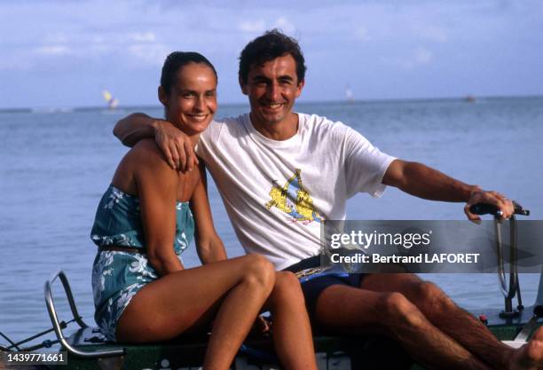Christophe Malavoy et son épouse, Isabelle, dans les années 1980.