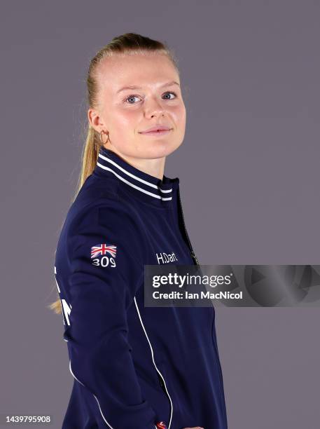 Harriet Dart of Great Britain is seen during a portrait session prior to the Billie Jean Cup at Emirates Arena on November 07, 2022 in Glasgow,...