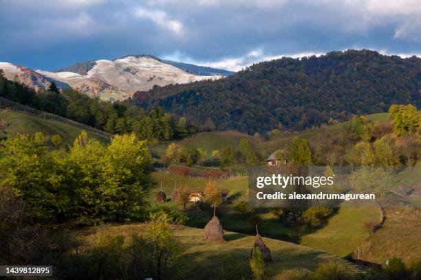 autumn landscape - transylvania stock pictures, royalty-free photos & images