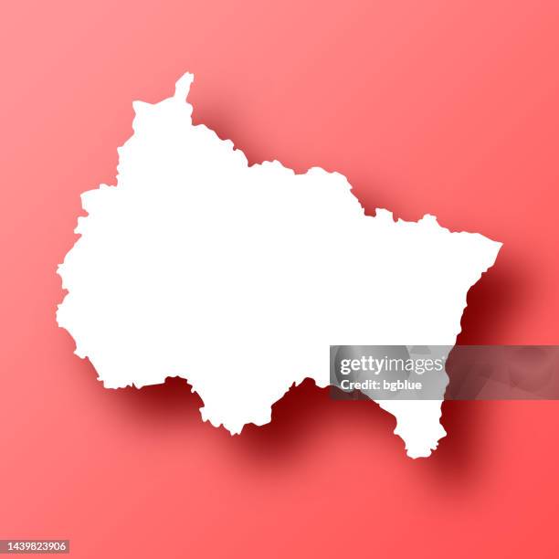 grand est map on red background with shadow - strasbourg stock illustrations