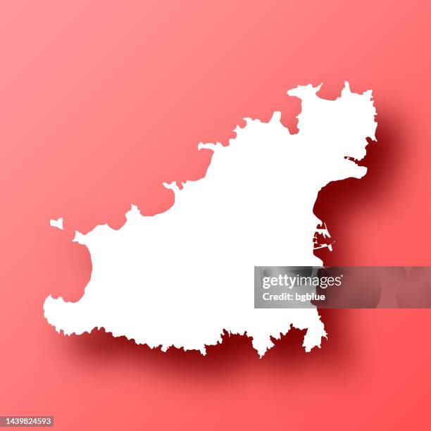 guernsey map on red background with shadow - guernsey stock illustrations