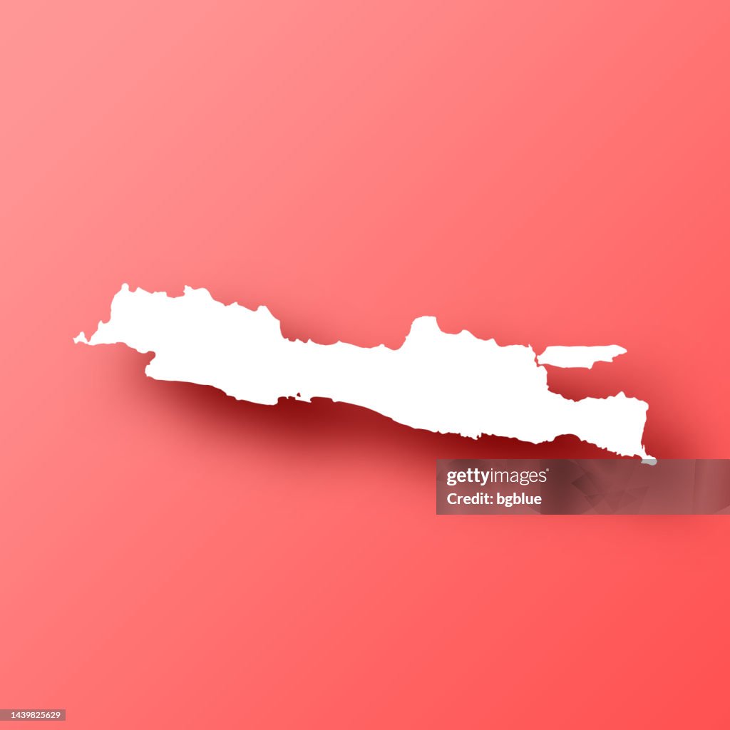 Java Map On Red Background With Shadow High-Res Vector Graphic - Getty ...