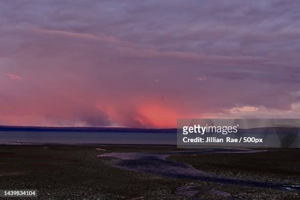 scenic view of sea against sky during sunset,new brunswick,canada - jillian stock pictures, royalty-free photos & images