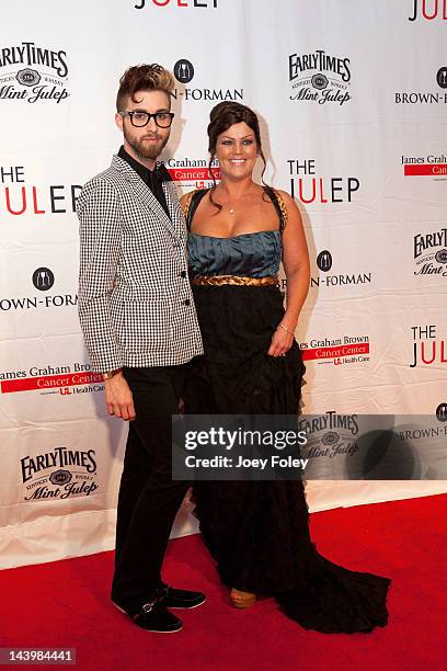Television personality Gunnar Deatherage and Jessica Rizzo attend the 2012 Julep ball at the Galt House Hotel & Suites Grand Ballroom on May 4, 2012...