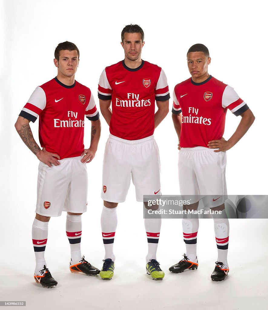 Arsenal Home Kit 2012/2013 Photo Shoot