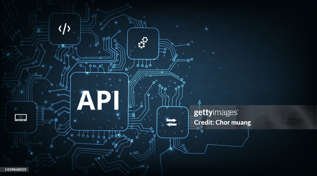 api - application programming interface concept. a... Application Programming Interface Concept High-Res Vector Graphic ...