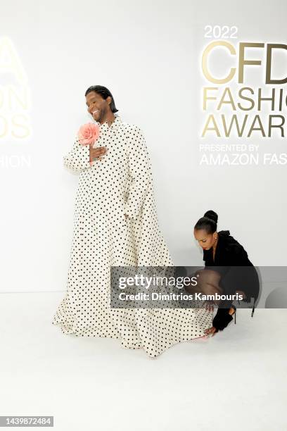 Law Roach and Kerry Washington attend the CFDA Fashion Awards at Casa Cipriani on November 07, 2022 in New York City.