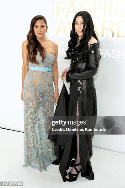 Laurie Lynn Stark and Cher attend the CFDA Fashion Awards at Casa Cipriani on November 07, 2022 in New York City.