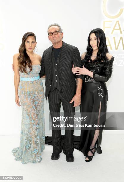 Laurie Lynn Stark, Richard Stark and Cher attend the CFDA Fashion Awards at Casa Cipriani on November 07, 2022 in New York City.