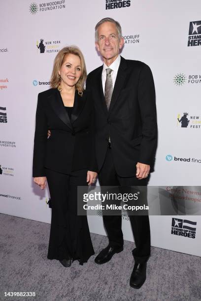 Renée Fleming and Tim Jessell attend the 16th Annual Stand Up For Heroes Benefit presented by Bob Woodruff Foundation and NY Comedy Festival at...