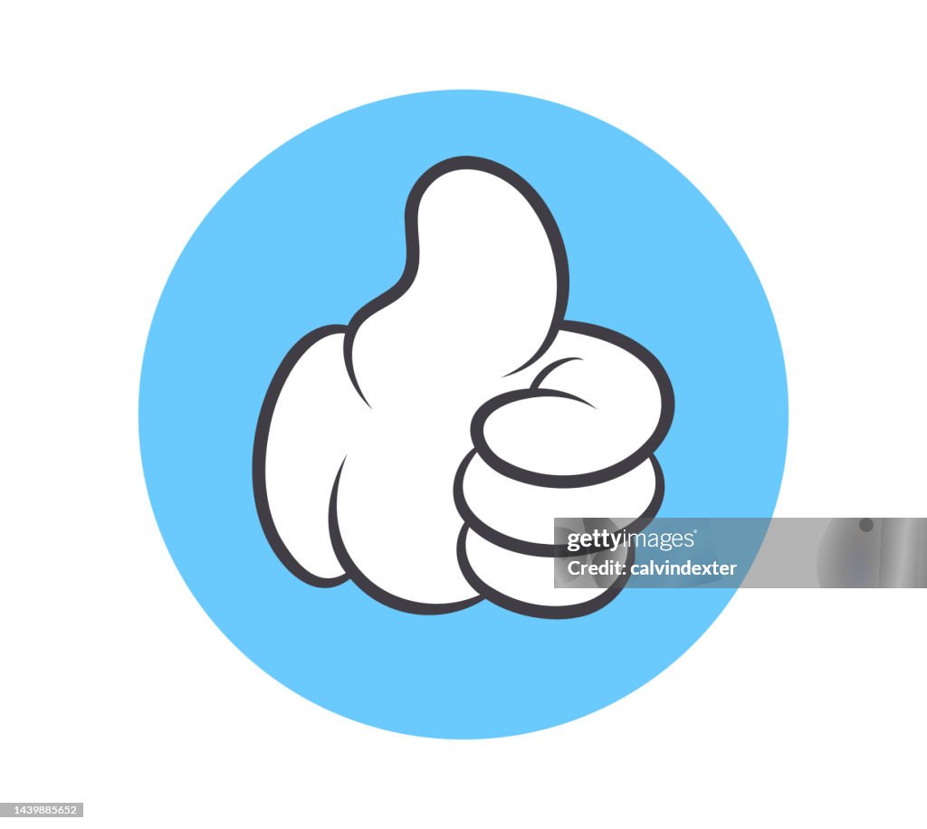 Thumbs up cartoon drawing