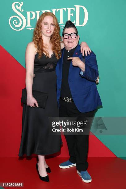 Lea DeLaria and Dalia Gladstone attend Apple Original Film's "Spirited" New York Premiereat Alice Tully Hall, Lincoln Center on November 07, 2022 in...