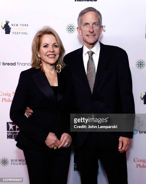 Renée Fleming and Tim Jessell attend the 16th Annual Stand Up For Heroes at David Geffen Hall on November 07, 2022 in New York City.