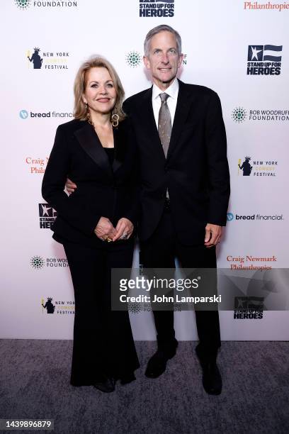 Renée Fleming and Tim Jessell attend the 16th Annual Stand Up For Heroes at David Geffen Hall on November 07, 2022 in New York City.