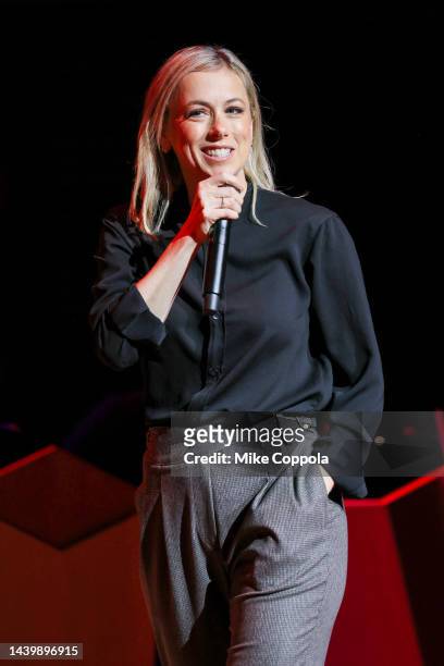 Iliza Shlesinger performs during the 16th Annual Stand Up For Heroes Benefit presented by Bob Woodruff Foundation and NY Comedy Festival at David...