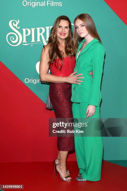 Brooke Shields and Rowan Francis Henchy attend Apple Original Film's "Spirited" New York Premiereat Alice Tully Hall, Lincoln Center on November 07,...