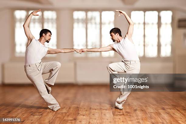 young men doing ballet - twin males stock pictures, royalty-free photos & images