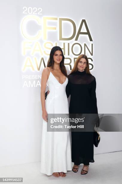 Kendall Jenner and Catherine Holstein attend the 2022 CFDA Awards at Casa Cipriani on November 07, 2022 in New York City.