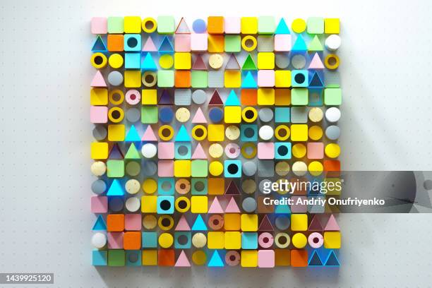 abstract multi colored data - arranging ideas stock-fotos und bilder