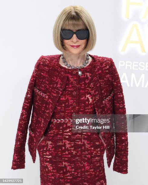 Anna Wintour attends the 2022 CFDA Awards at Casa Cipriani on November 07, 2022 in New York City.