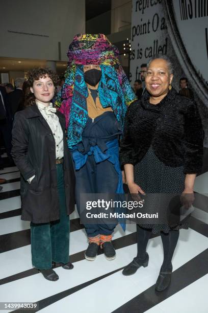 Essye Klempner, Chakaia Booker and Denise Greene attend The Art Students League Gala 2022 at MoMA on November 07, 2022 in New York City.