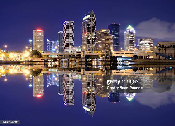 tampa bay skyline - tampa photos et images de collection
