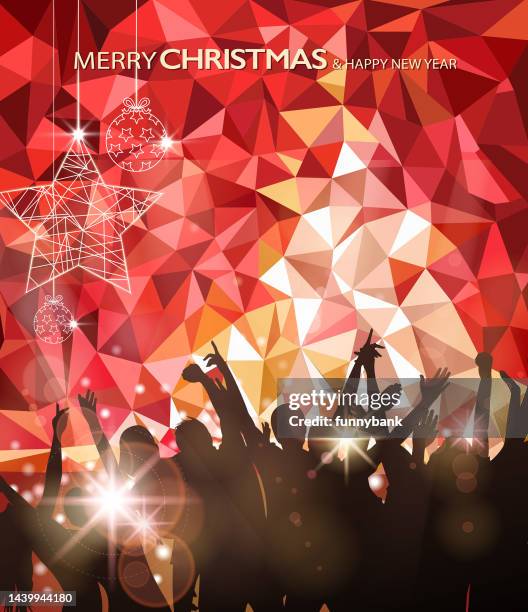 new year celebration - man wrapping presents stock illustrations