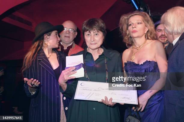 Claire Berest, Marc Lambron, Castel Prize 2022 awarded writer Catherine Millet for her book "Commencements" and Eva Ionesco attend Castel Prize 2022...