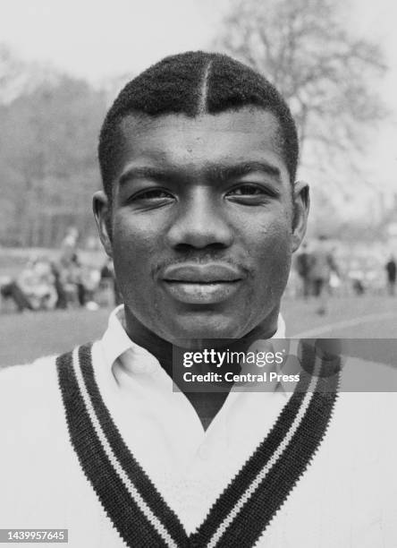 Portrait of cricketer Charlie Griffith from Barbados, right arm fast bowler and right handed batsman for the touring West Indies cricket team on 27th...