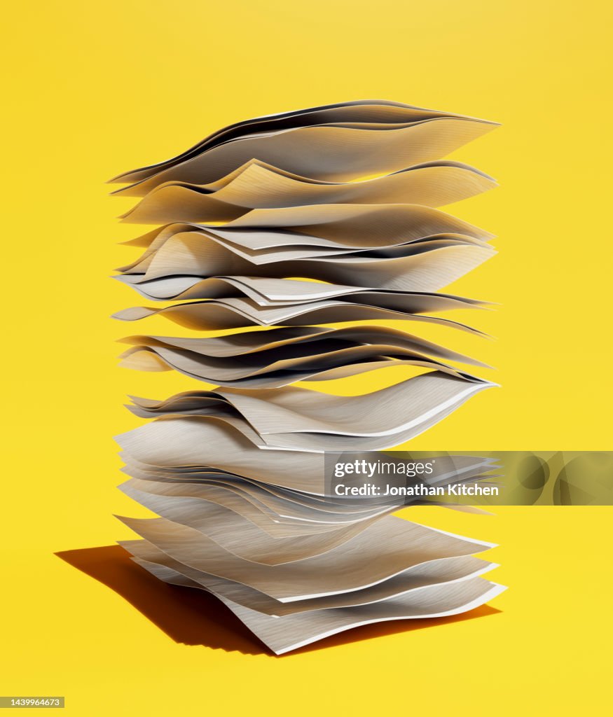 Paper Getting Up Falling Stack Of Paper High-Res Stock Photo - Getty Images