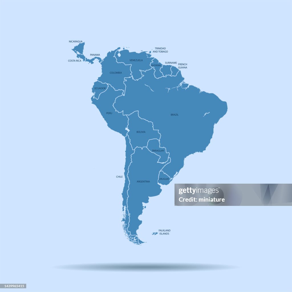 Mappa del Sud America