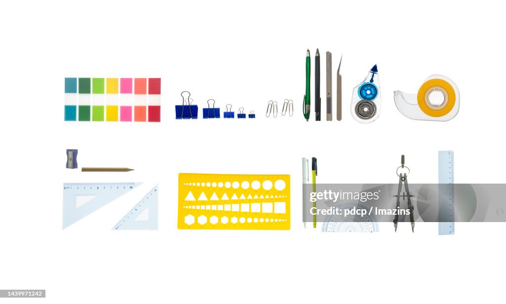 Yellow, direct top angle, no people, photo, paper clip, tape