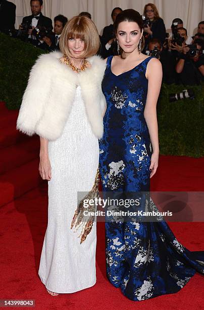 Editor-in-Chief of Vogue Anna Wintour and Bee Shaffer attend the "Schiaparelli And Prada: Impossible Conversations" Costume Institute Gala at the...