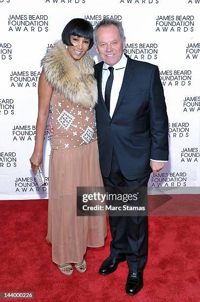 Gelila Assefa and Wolfgang Puck attend the 2012 James Beard Foundation Awards at Avery Fisher Hall at Lincoln Center for the Performing Arts on May...