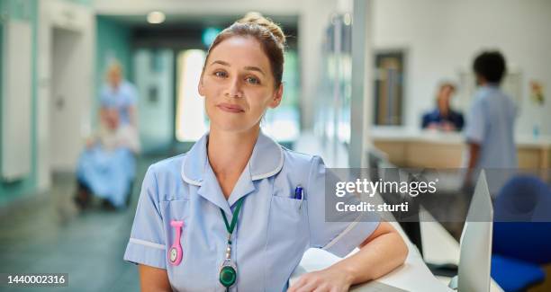 proud hospital nurse - nhs stock pictures, royalty-free photos & images