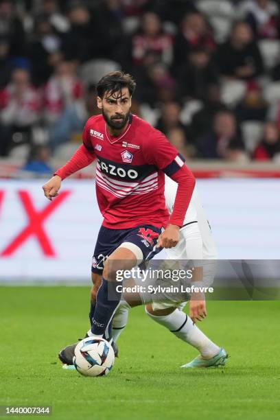 Andre Filipe Tavares Gomes of Lille OSC in action during the Ligue 1 match between Lille OSC and Stade Rennes at Stade Pierre-Mauroy on November 6,...