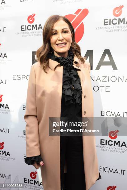 Daniela Santanchè attends at the EICMA International Exhibition Cycle Motorcycle and Accessories show on November 08, 2022 in Milan, Italy. The show...