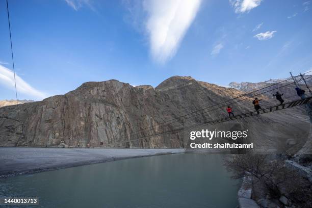 Gilgit Bridge Hussaini Bridge Photos and Premium High Res Pictures - Getty Images