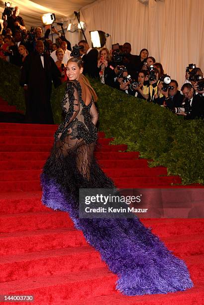 Beyonce Knowles attends the "Schiaparelli And Prada: Impossible Conversations" Costume Institute Gala at the Metropolitan Museum of Art on May 7,...