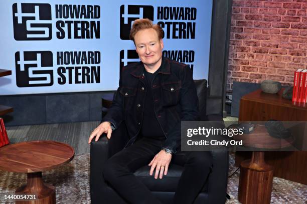 Conan O'Brien visits SiriusXM's 'The Howard Stern Show' to discuss the launch of his new full-time SiriusXM channel, 'Team Coco Radio' at the...