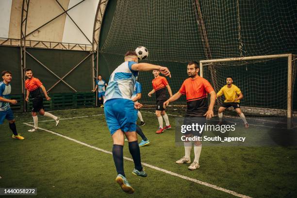 male soccer match - corner kick stock pictures, royalty-free photos & images