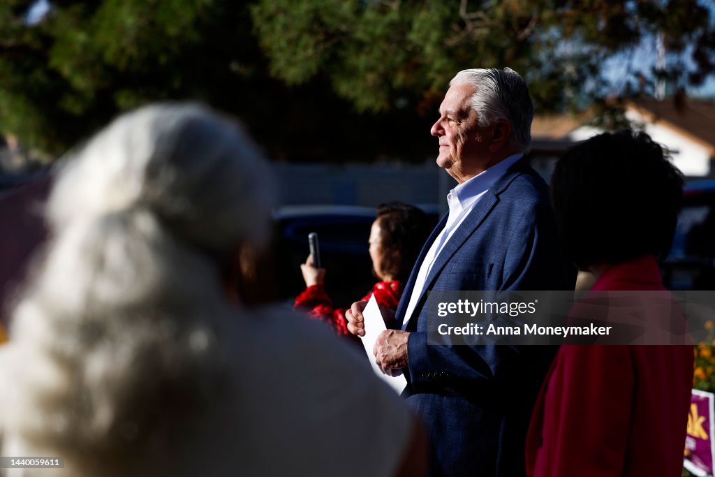 Nevada Governor Sisolak Votes In Midterm Election