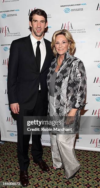 Olympic Gold Medalists Michael Phelps and Donna de Varona attend the 34th Annual American Image Awards at Cipriani 42nd Street on May 7, 2012 in New...