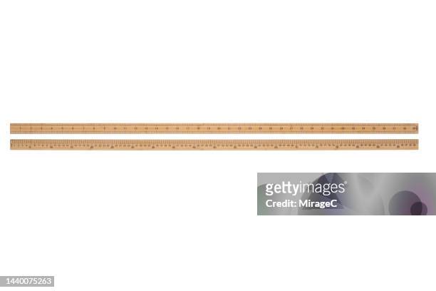 39inch or 100cm wood long ruler, one meter meterstick isolated on white - meter length stock pictures, royalty-free photos & images